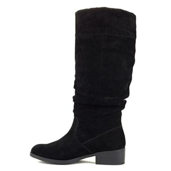 Cougar Carla Tall Suede Boots Black Winter Weatherproof Slouchy Size 8 - Picture 1 of 8